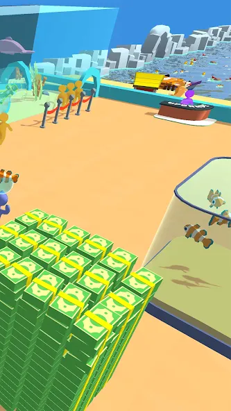 Aquarium Land - Fishbowl World (Аквариум Лэнд) [МОД: Меню, Бесконечные монеты и Открытые уровни] Screenshot 2
