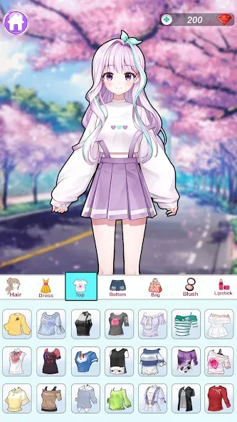 Anime Dress Up and Makeup Game [МОД: Бесконечные деньги, Монеты и Мега MOD] Screenshot 2
