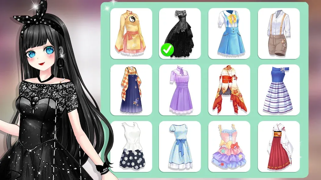 Anime Dress Up and Makeup Game [МОД: Бесконечные деньги, Монеты и Мега MOD] Screenshot 5