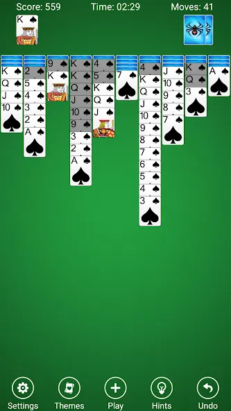 Spider Solitaire [МОД: Бесконечные деньги, Монеты и Мега MOD] Screenshot 1