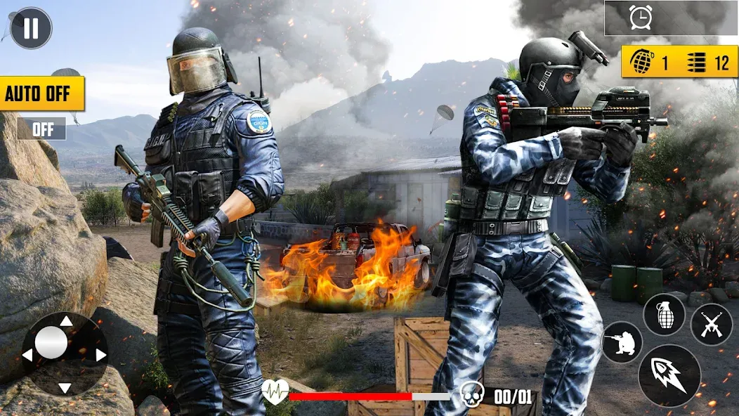 Gun Shooting Games Fps Offline [МОД: Меню, Бесконечные монеты и Открытые уровни] Screenshot 5
