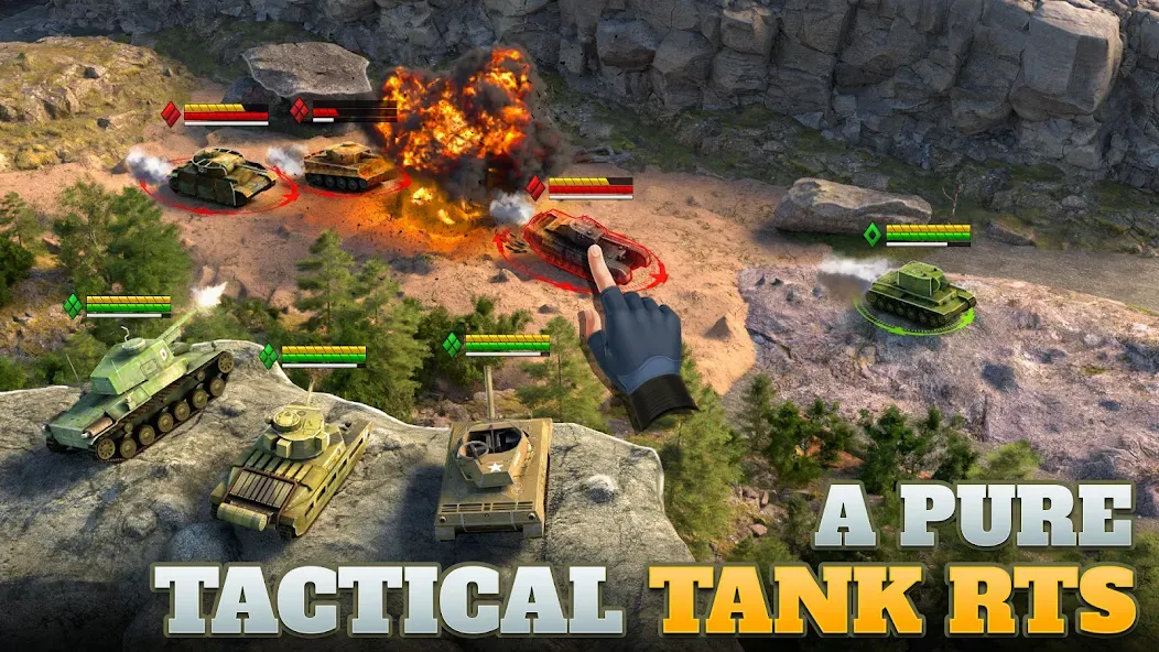 Tanks Charge: Online PvP Arena (Танковая атака) [МОД: Меню, Бесконечные монеты и Открытые уровни] Screenshot 1
