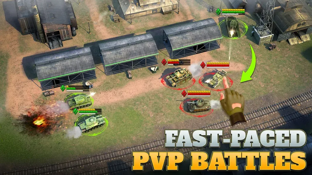 Tanks Charge: Online PvP Arena (Танковая атака) [МОД: Меню, Бесконечные монеты и Открытые уровни] Screenshot 3