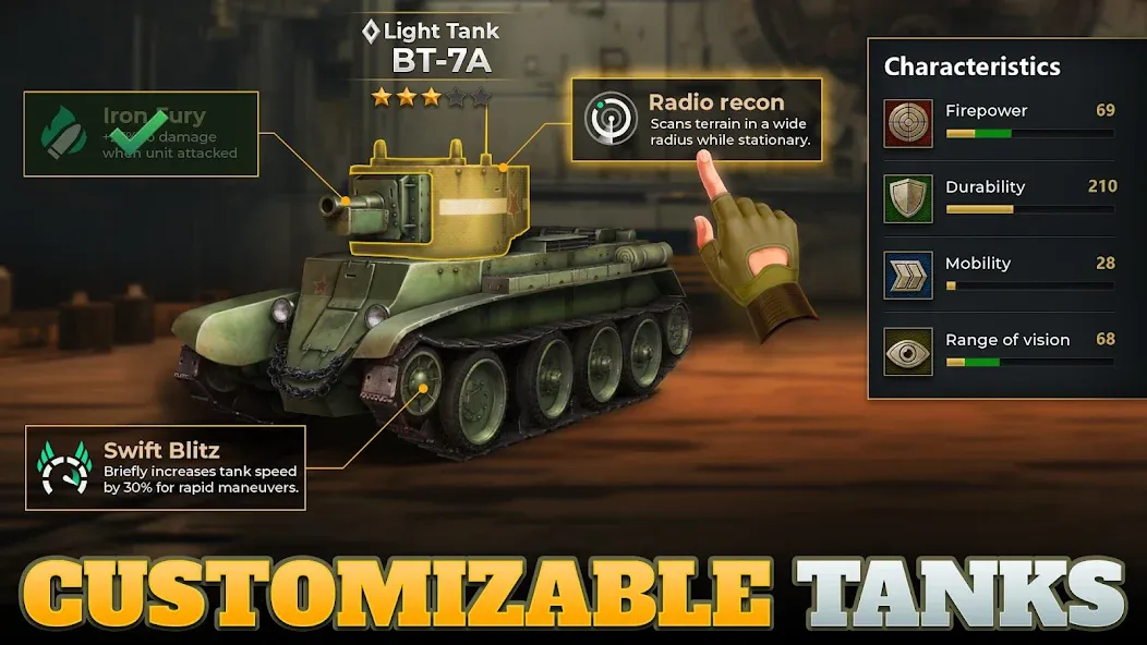 Tanks Charge: Online PvP Arena (Танковая атака) [МОД: Меню, Бесконечные монеты и Открытые уровни] Screenshot 5