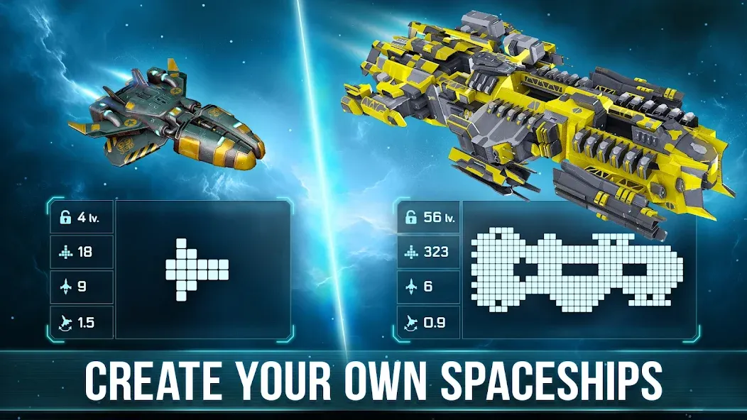 Space Arena: Construct & Fight (Спейс Арена) [МОД: Деньги, Монеты и Меню MOD] Screenshot 1