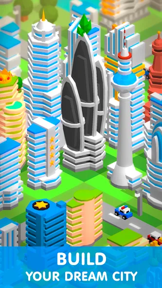 Tap Tap: Idle City Builder Sim [МОД: Меню, Бесконечные монеты и Открытые уровни] Screenshot 1