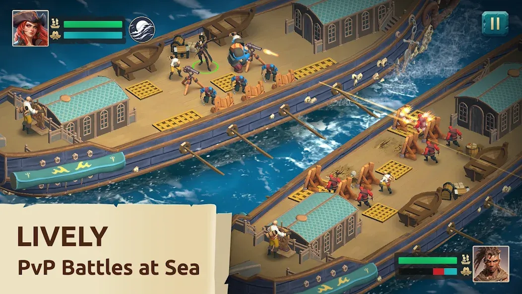 Pirate Ships・Build and Fight [МОД: Все открыто, Дополнительные деньги и Меню MOD] Screenshot 1