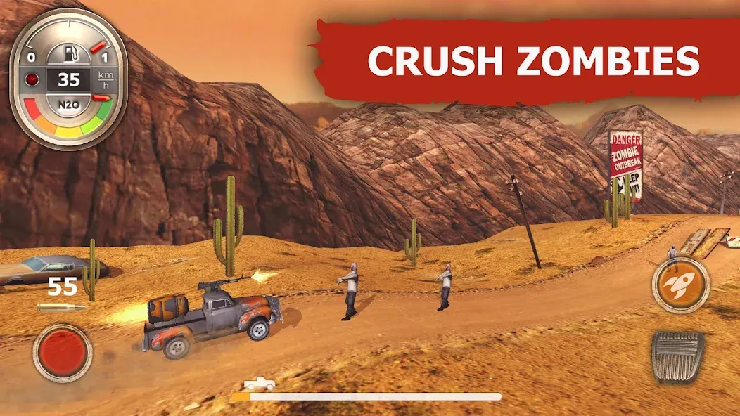Zombie Derby (Зомби Дерби) [МОД: Деньги, Монеты и Меню MOD] Screenshot 1