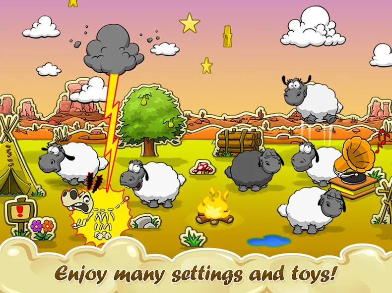 Clouds & Sheep [МОД: Меню, Бесконечные монеты и Открытые уровни] Screenshot 3