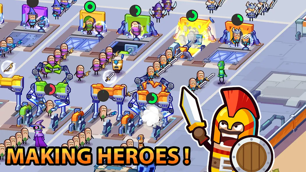 Hero Making Tycoon: Idle Games (Хиро Мейкинг Тайкун) [МОД: Много денег, Монет и Все открыто] Screenshot 1