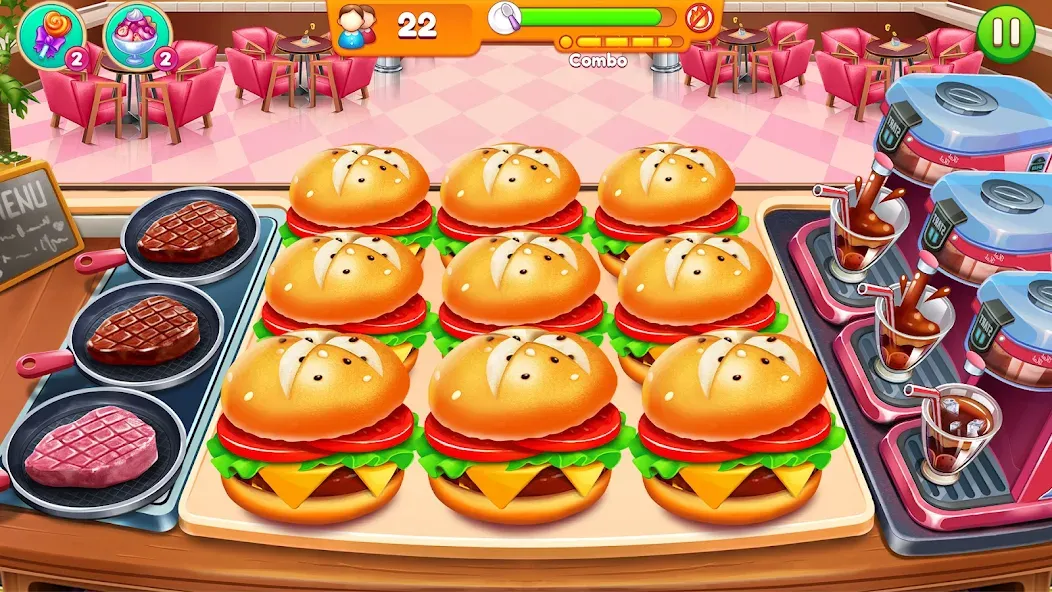 Cooking Restaurant Food Games [МОД: Деньги, Монеты и Меню MOD] Screenshot 5