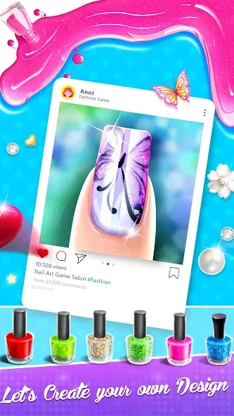 Nail Salon Fashion Makeup Game [МОД: Деньги, Монеты и Меню MOD] Screenshot 4