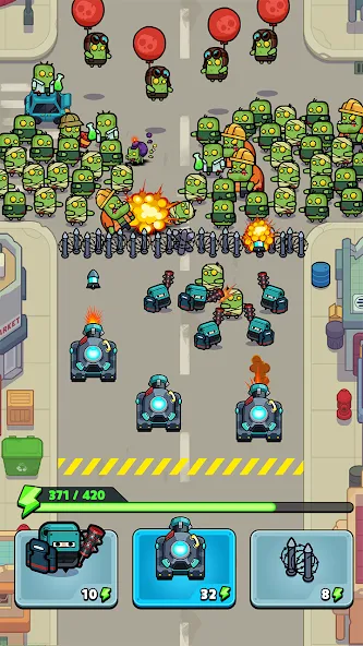 Police vs Zombie: Zombie City (Полиция против зомби) [МОД: Меню, Бесконечные монеты и Открытые уровни] Screenshot 1