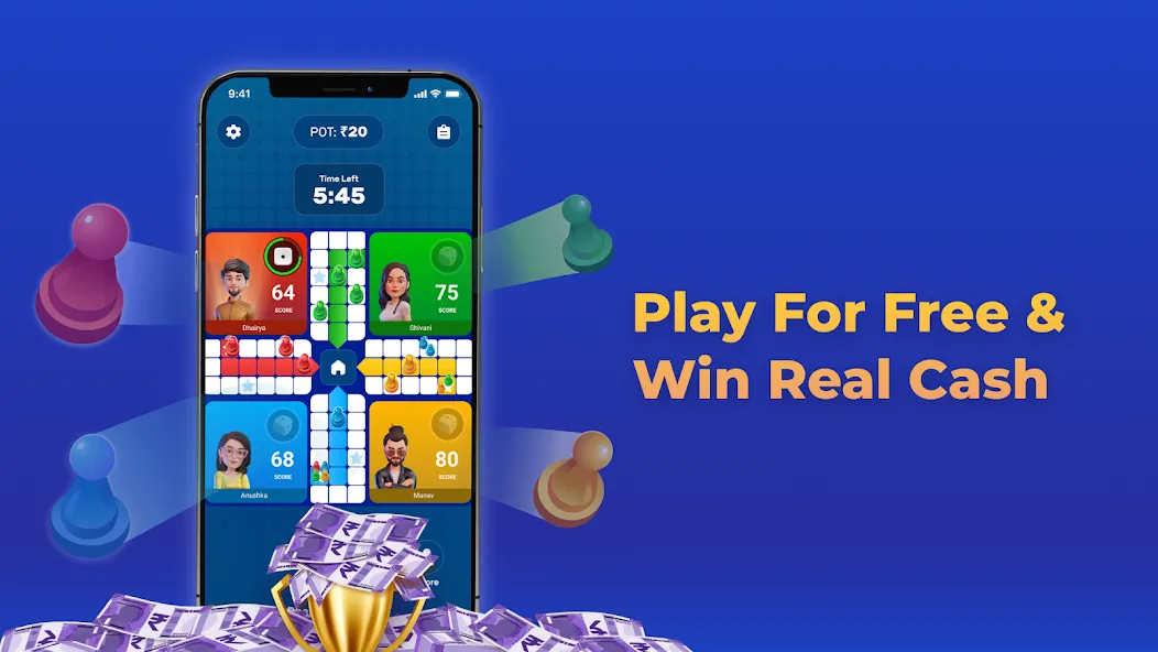 Play Ludo Game Online Win Cash (Людо) [MOD: Все открыто] - Скриншот 1