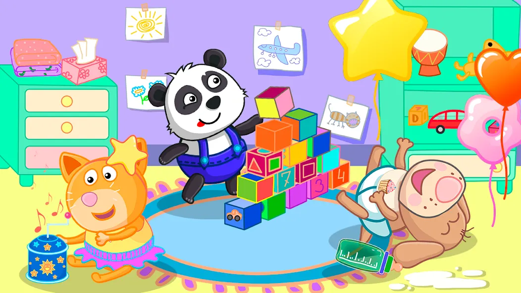 Baby Care Game [МОД: Все открыто, Дополнительные деньги и Меню MOD] Screenshot 1
