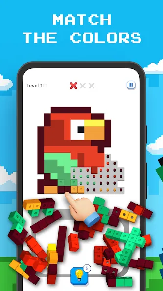Blockin' Color - Block Puzzle [МОД: Много денег, Монет и Все открыто] Screenshot 2