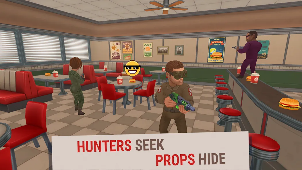 Hide Online - Hunters vs Props (Хайд Онлайн) [МОД: Меню, Бесконечные монеты и Открытые уровни] Screenshot 2
