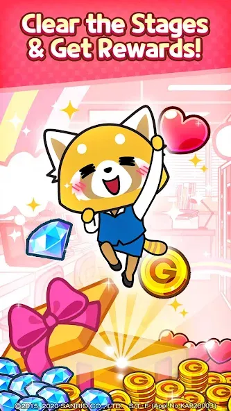 Aggretsuko : Match 3 Puzzle (Аггретсуко) [МОД: Много монет, Открытые уровни и Мега MOD] Screenshot 5