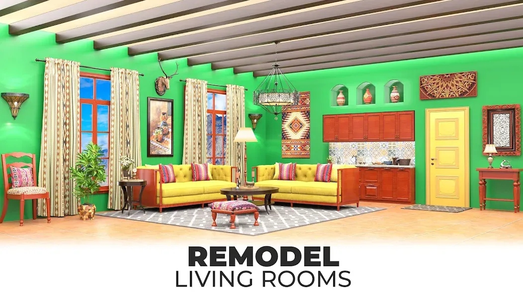 My Home Makeover: House Design [МОД: Все открыто, Дополнительные деньги и Меню MOD] Screenshot 3