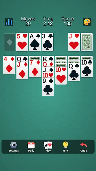 Classic Solitaire - Klondike (Солитер Клондайк Классик) [МОД: Деньги, Монеты и Меню MOD] Screenshot 3