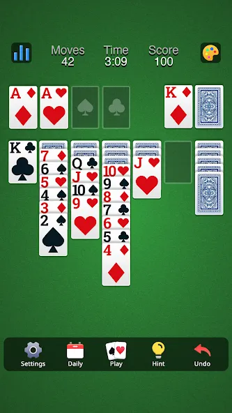 Classic Solitaire - Klondike (Солитер Клондайк Классик) [МОД: Деньги, Монеты и Меню MOD] Screenshot 5