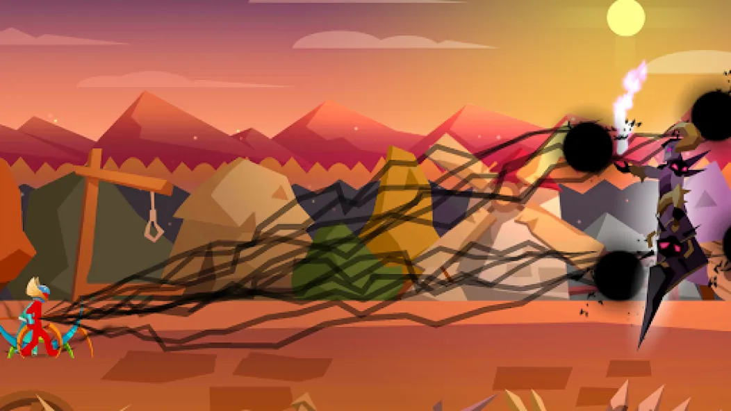 Stick Fight: Shadow Archer (Стк Файт) [МОД: Меню, Бесконечные монеты и Открытые уровни] Screenshot 3