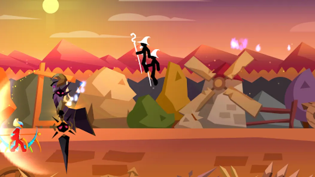 Stick Fight: Shadow Archer (Стк Файт) [МОД: Меню, Бесконечные монеты и Открытые уровни] Screenshot 5