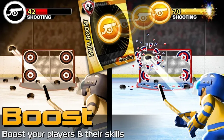 BIG WIN Hockey (БИГ ВИН Хоккей) [МОД: Все открыто, Дополнительные деньги и Меню MOD] Screenshot 2