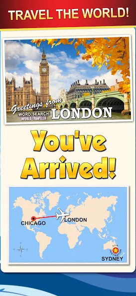 Word Search World Traveler (Ворд Срч Ворлд Трэвелер) [МОД: Много монет, Открытые уровни и Мега MOD] Screenshot 3