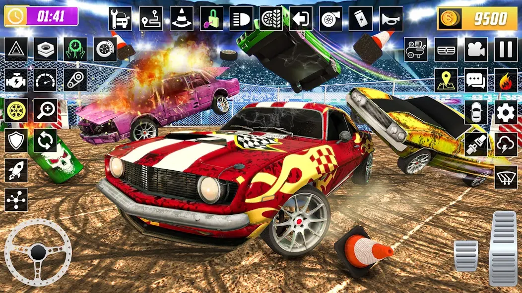 X Demolition Derby : Car Games [МОД: Деньги, Монеты и Меню MOD] Screenshot 1