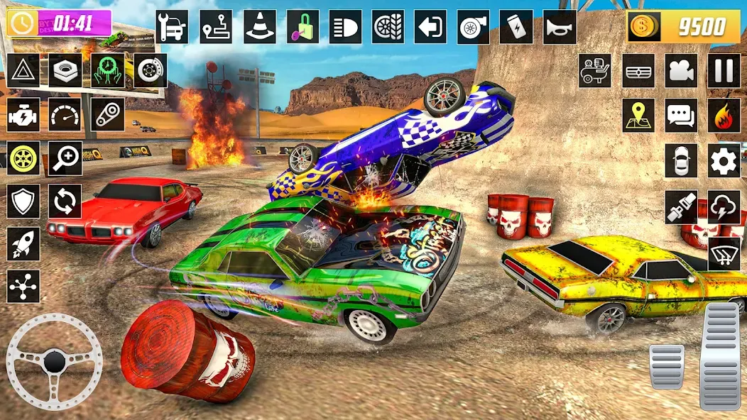 X Demolition Derby : Car Games [МОД: Деньги, Монеты и Меню MOD] Screenshot 2