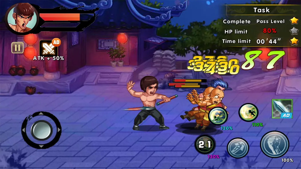 Kung Fu Attack: Final Fight (Кунгфу Атака) [МОД: Меню, Бесконечные монеты и Открытые уровни] Screenshot 3