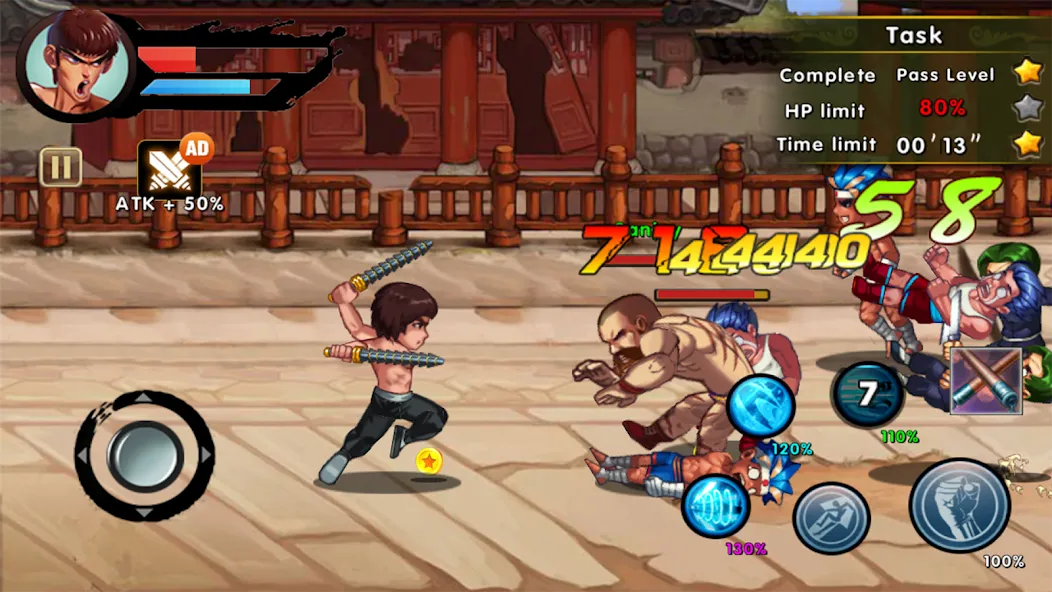 Kung Fu Attack: Final Fight (Кунгфу Атака) [МОД: Меню, Бесконечные монеты и Открытые уровни] Screenshot 4