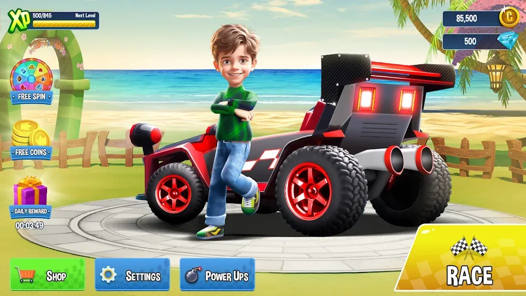 Mini Car Racing Game Legends [МОД: Много монет, Открытые уровни и Мега MOD] Screenshot 4