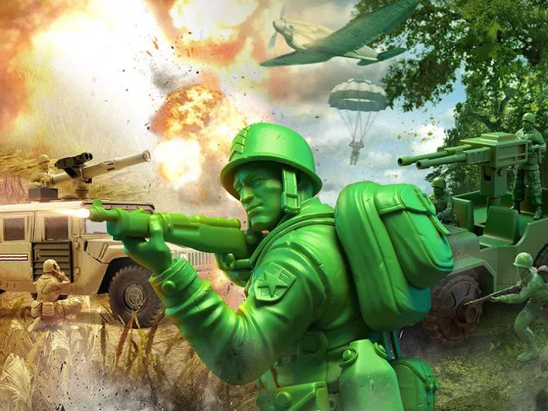 TOY WARS BETA (Армия Мен Страйк Бета) [МОД: Меню, Бесконечные монеты и Открытые уровни] Screenshot 1