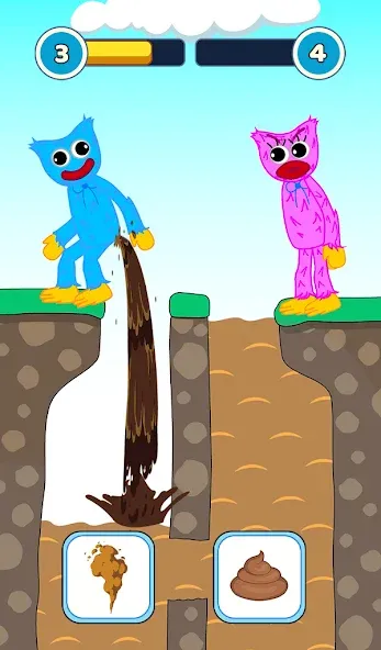 Hugy's Funny Animated Story [МОД: Все открыто, Дополнительные деньги и Меню MOD] Screenshot 2