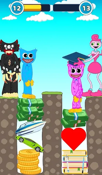 Hugy's Funny Animated Story [МОД: Все открыто, Дополнительные деньги и Меню MOD] Screenshot 4