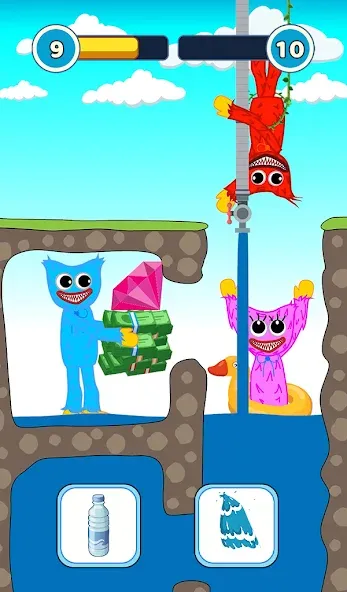Hugy's Funny Animated Story [МОД: Все открыто, Дополнительные деньги и Меню MOD] Screenshot 5