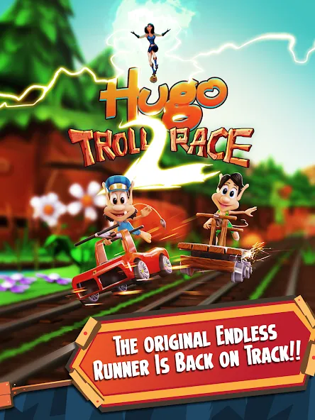 Hugo Troll Race 2: Rail Rush (Хуго Тролл Гонка 2) [МОД: Много монет, Открытые уровни и Мега MOD] Screenshot 5