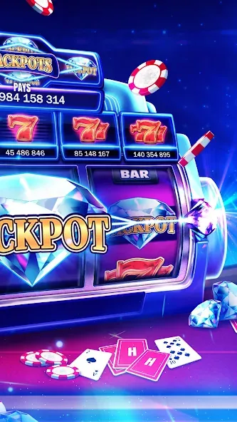 Huuuge Casino Slots Vegas 777 (Хьюдж Казино Слотс Вегас 777) [МОД: Меню, Бесконечные монеты и Открытые уровни] Screenshot 2