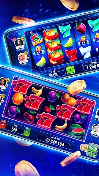 Huuuge Casino Slots Vegas 777 (Хьюдж Казино Слотс Вегас 777) [МОД: Меню, Бесконечные монеты и Открытые уровни] Screenshot 4