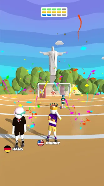 Goal Party - Soccer Freekick (Гоал Парти) [МОД: Все открыто, Дополнительные деньги и Меню MOD] Screenshot 1