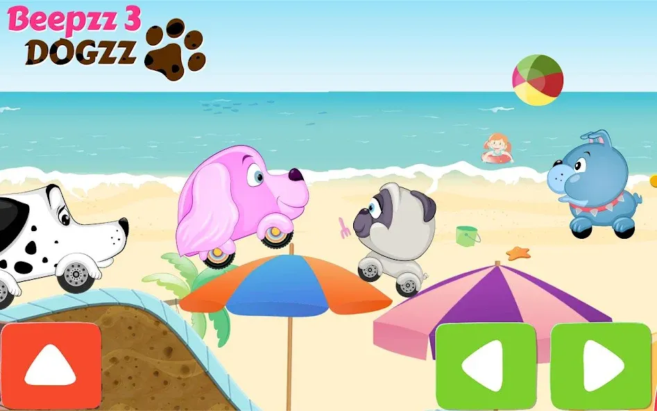 Racing games for kids - Dogs [МОД: Деньги, Монеты и Меню MOD] Screenshot 5