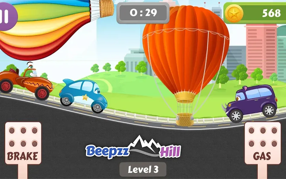 Car Racing game for toddlers [МОД: Деньги, Монеты и Меню MOD] Screenshot 2