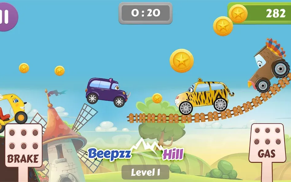 Car Racing game for toddlers [МОД: Деньги, Монеты и Меню MOD] Screenshot 3