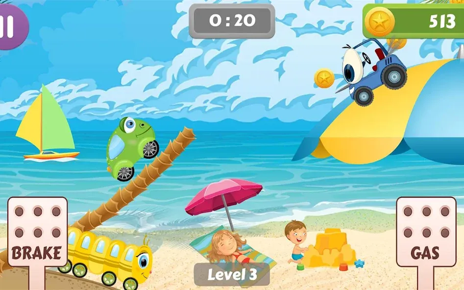 Car Racing game for toddlers [МОД: Деньги, Монеты и Меню MOD] Screenshot 4