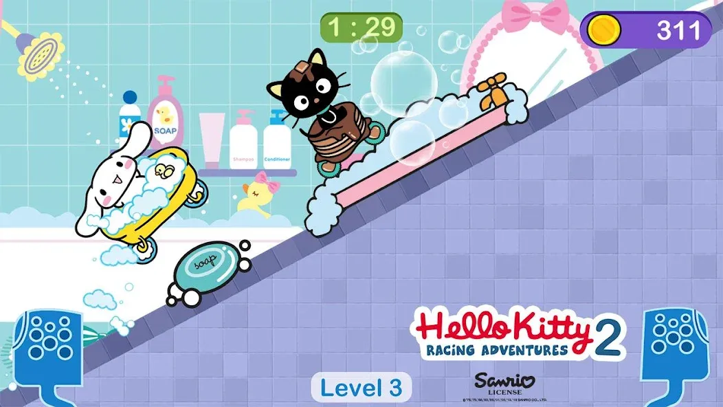 Hello Kitty games - car game [МОД: Бесконечные деньги, Монеты и Мега MOD] Screenshot 3