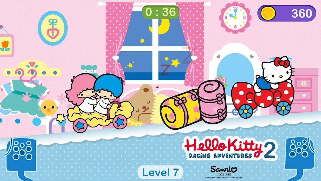 Hello Kitty games - car game [МОД: Бесконечные деньги, Монеты и Мега MOD] Screenshot 4