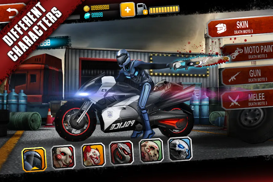 Death Moto 3 : Fighting  Rider (дет мото 3) [МОД: Бесконечные деньги, Монеты и Мега MOD] Screenshot 1