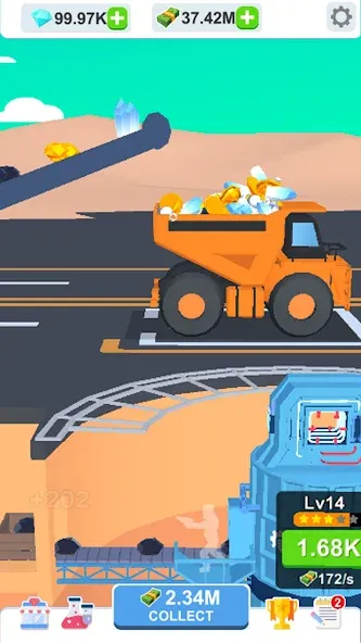 Idle Dig Factory [МОД: Все открыто, Дополнительные деньги и Меню MOD] Screenshot 4